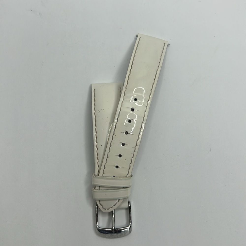 Michele 18MM Watch Strap White Leather MS18AA050100